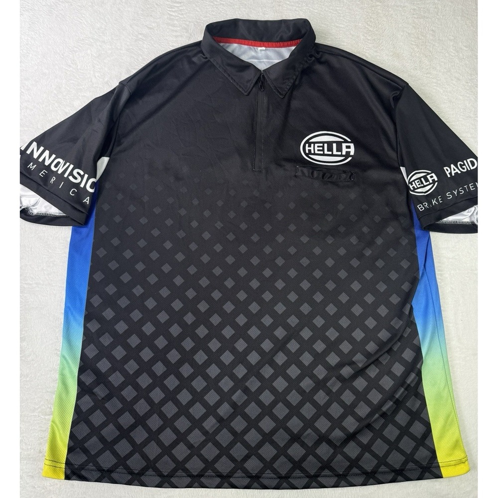 Hella Racing 1/4 Zip Polo Shirt Mens 2XL Pagid Brake Systems Racing Pit